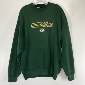 Vintage Green Bay Packers FOTL1997 NFC Champions Crewneck Sweatshirt XL
